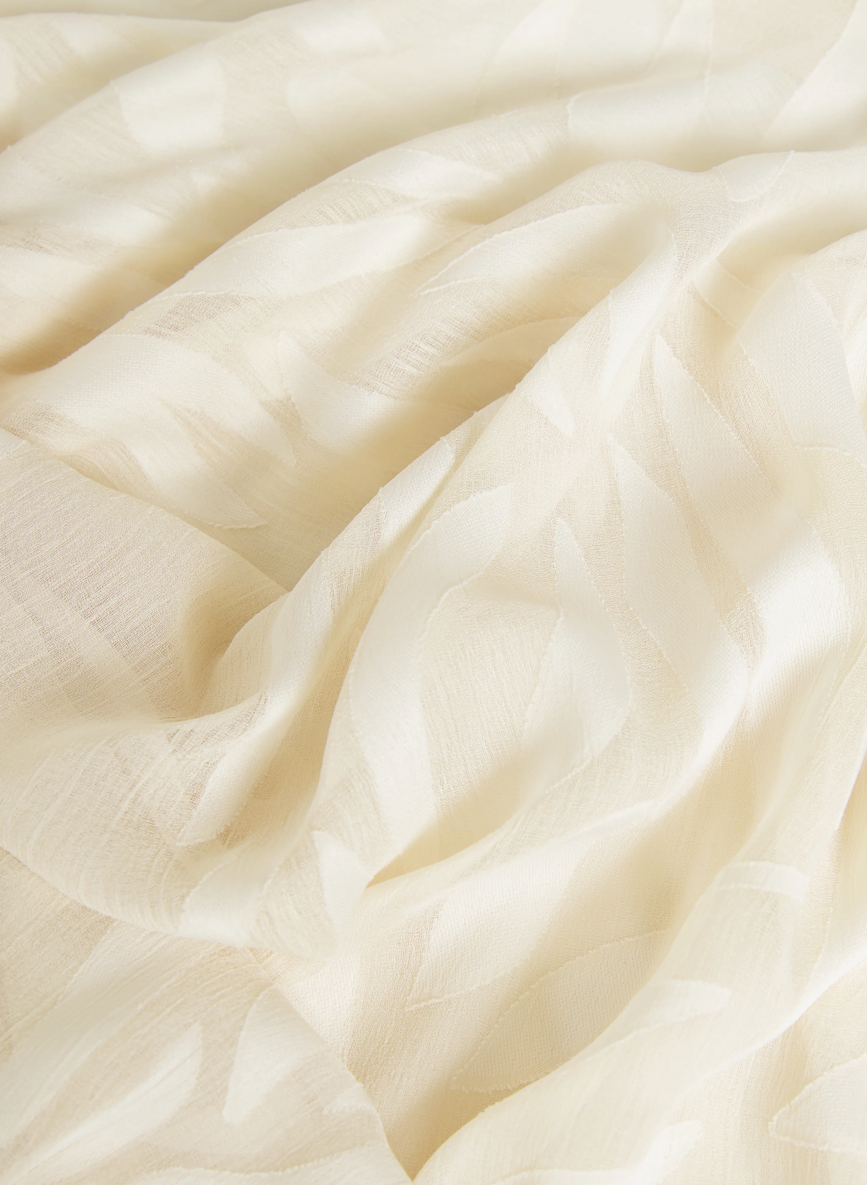 Sheer Leaf Motif Wrap