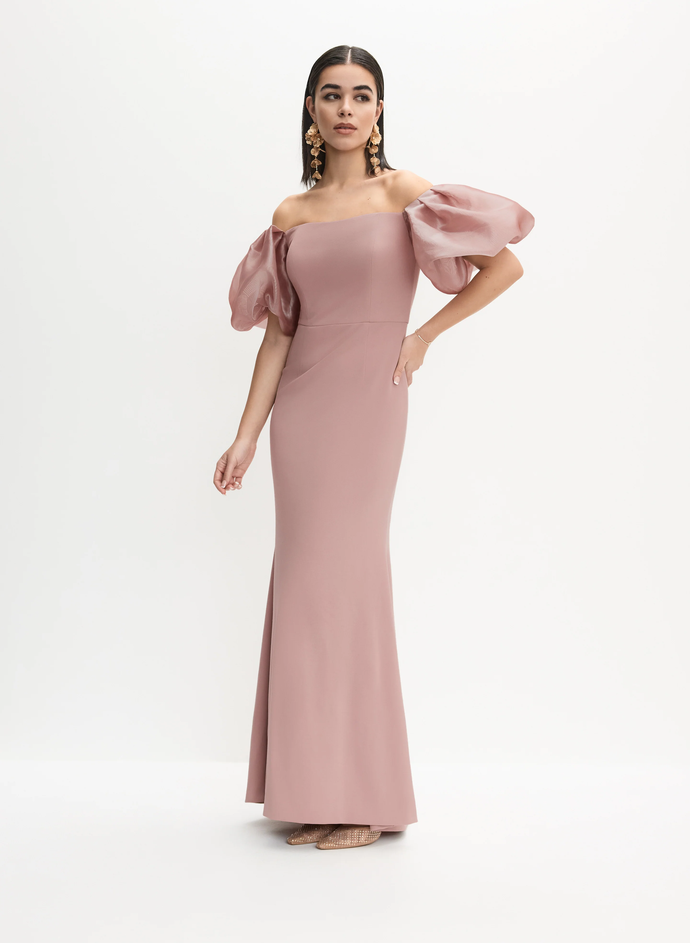 Bouffant Sleeve Dress