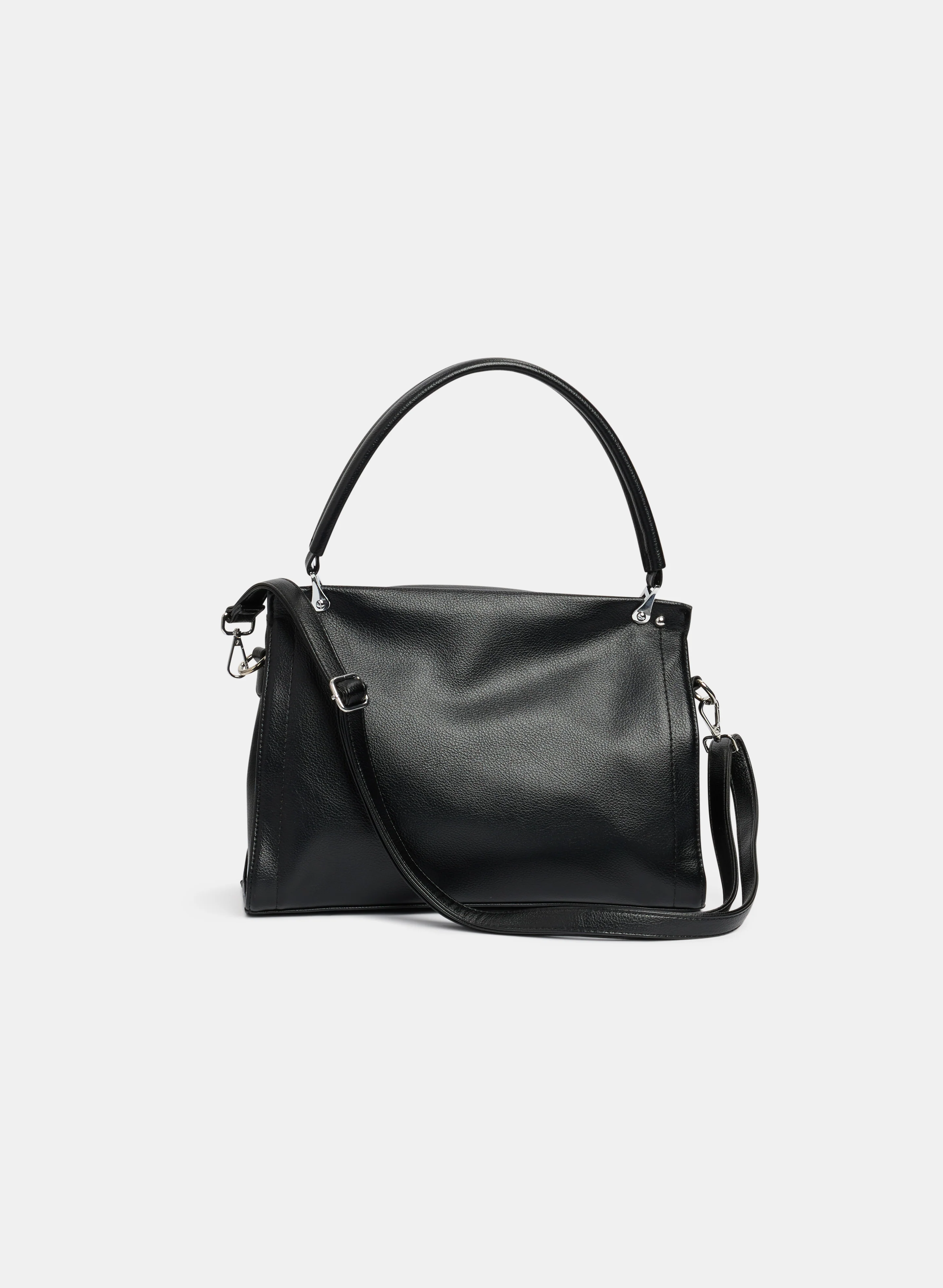 Vegan Leather Zip Handbag