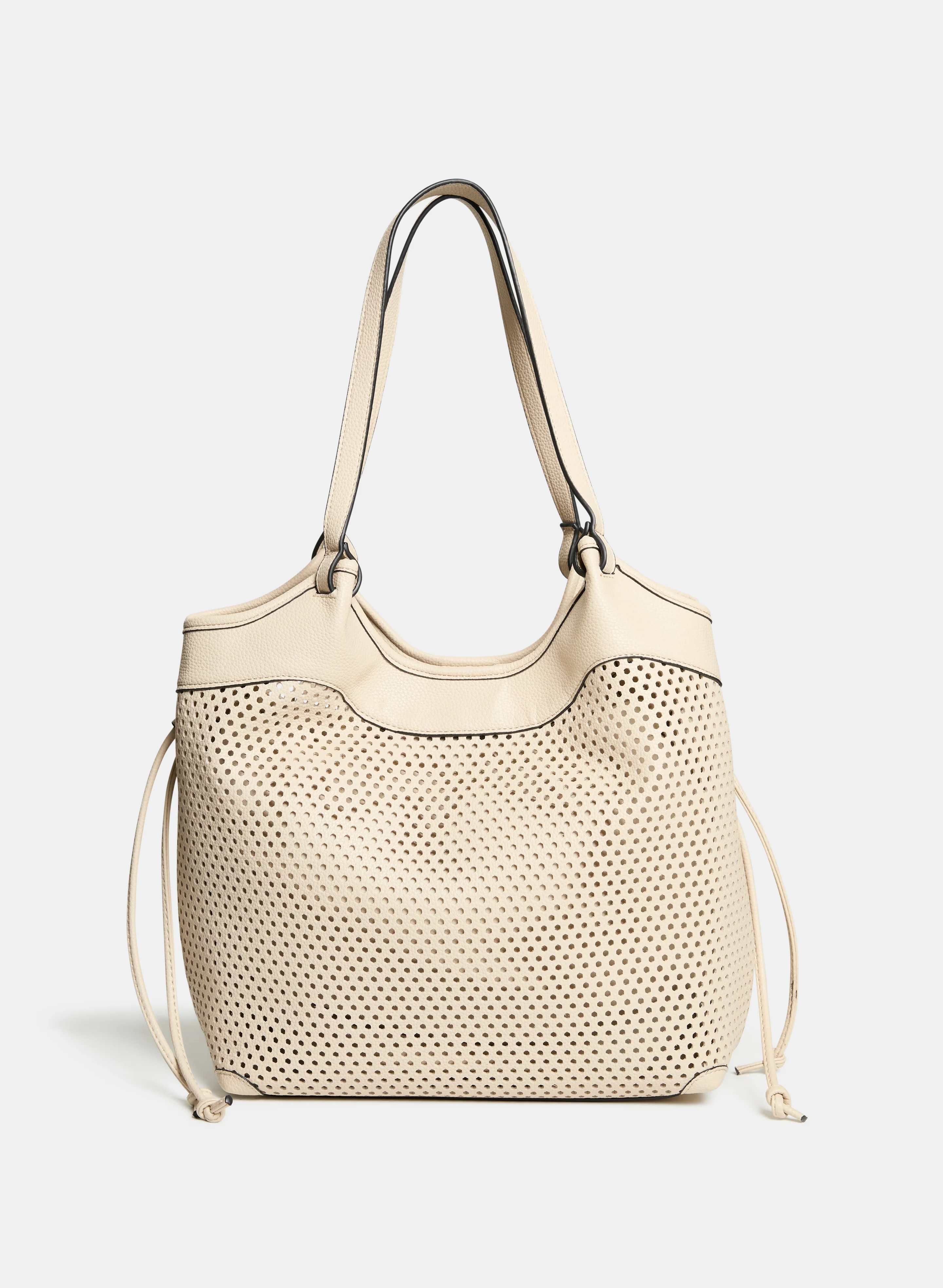 Perforated Drawstring Handbag
