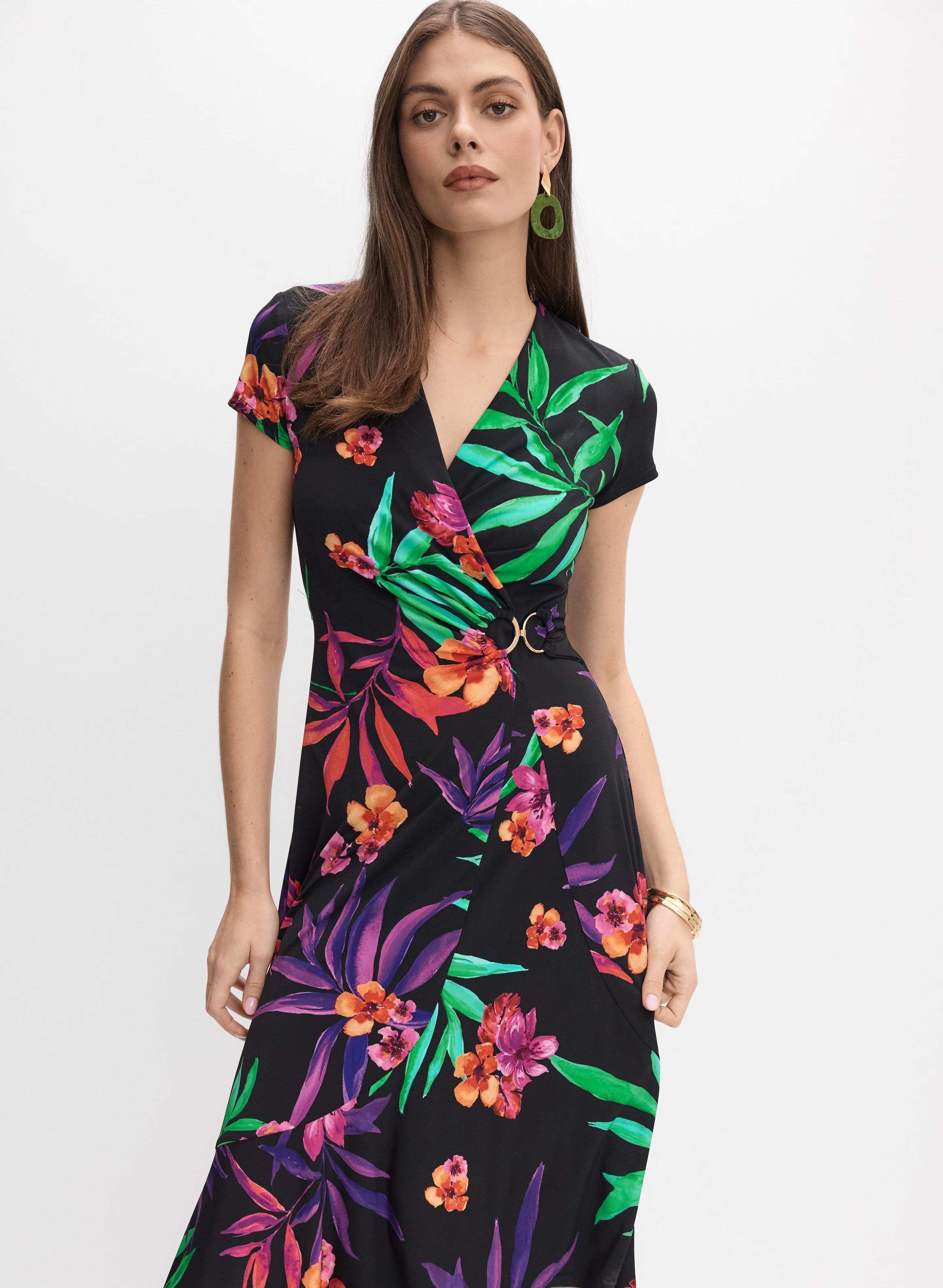 8430-joseph-ribkoff-floral-print-dress-4.webp Joseph Ribkoff - Floral Print Dress