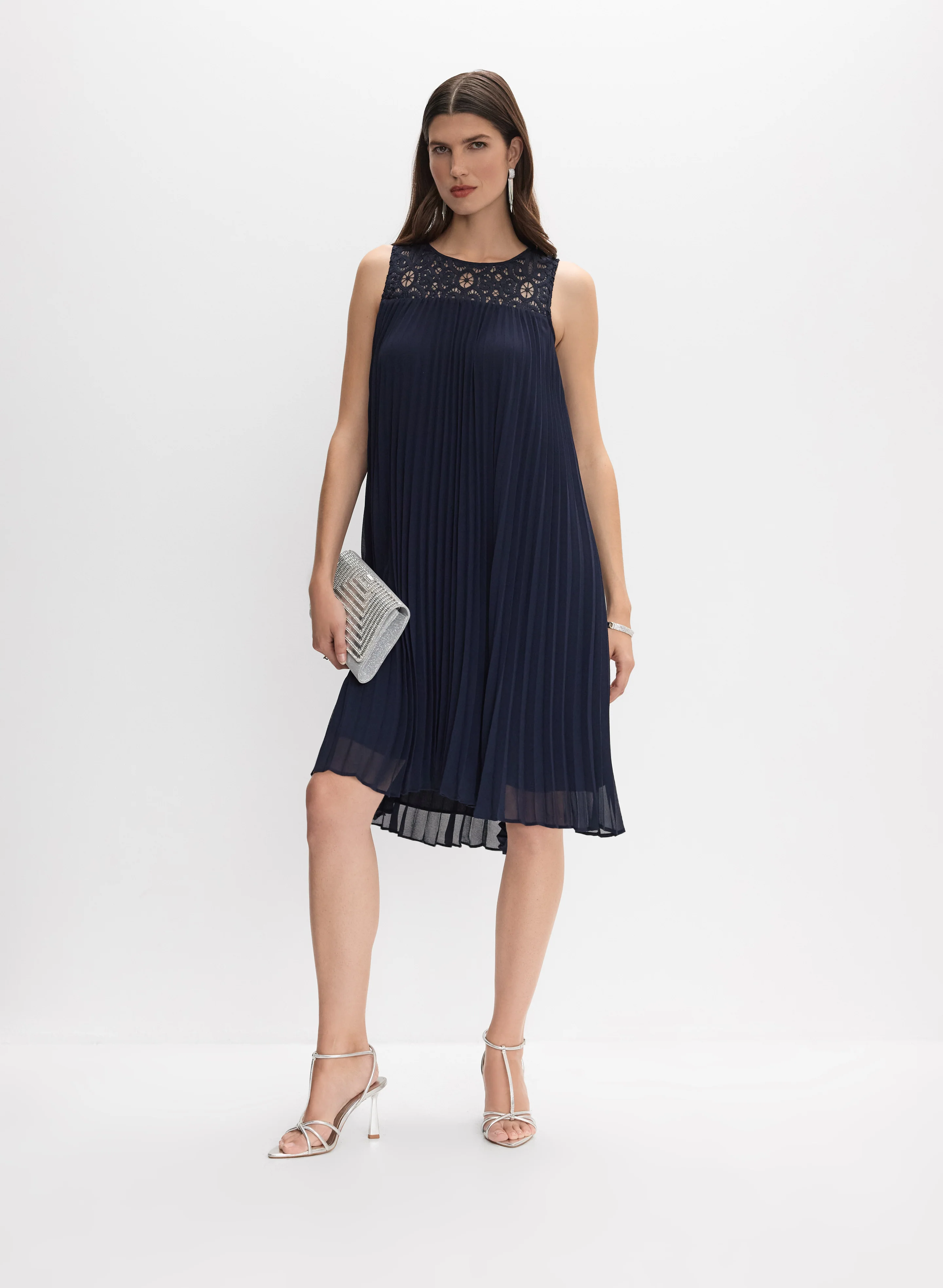 Joseph Ribkoff - Pleated Chiffon Dress