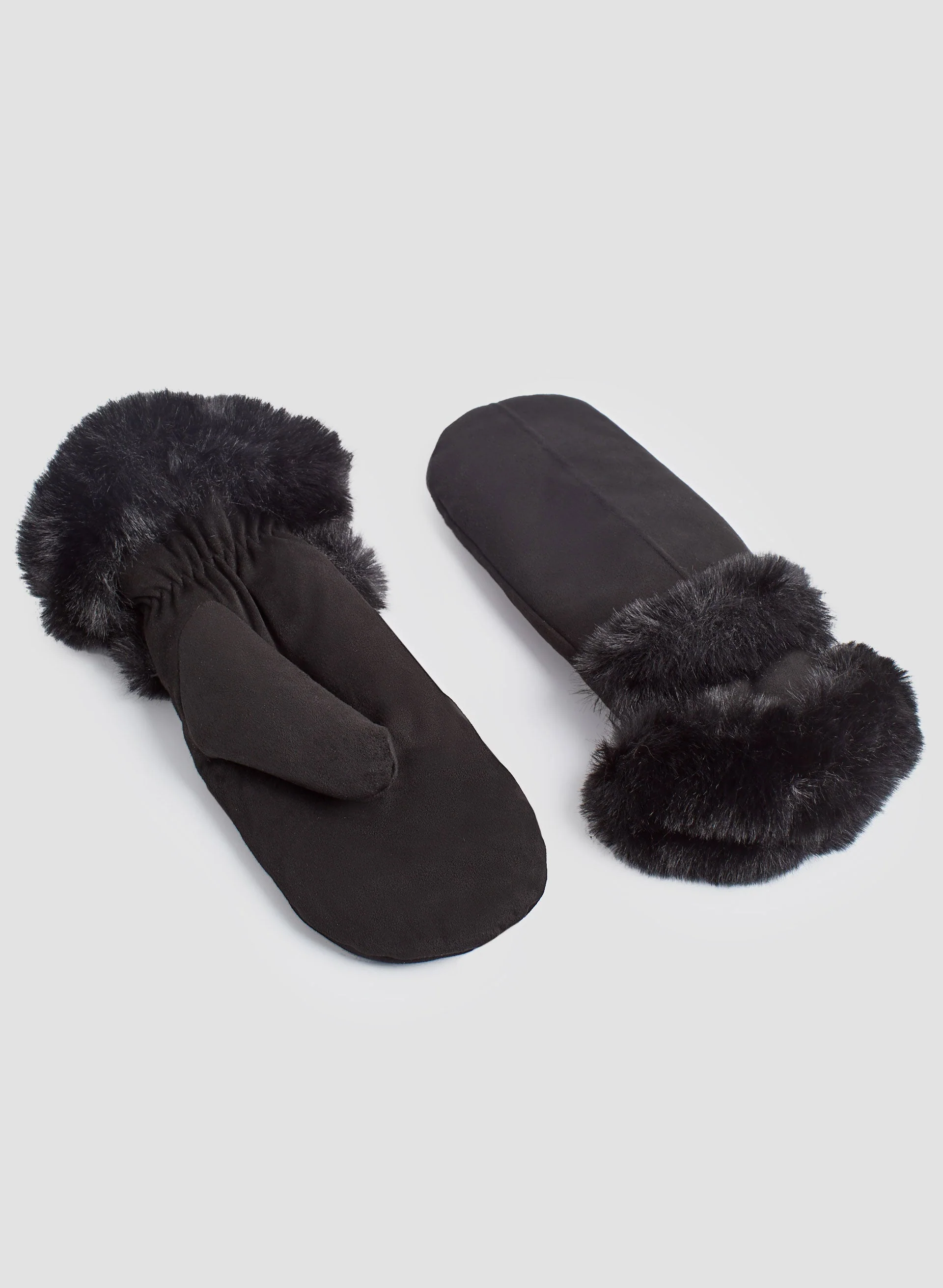 Faux Suede Mitts