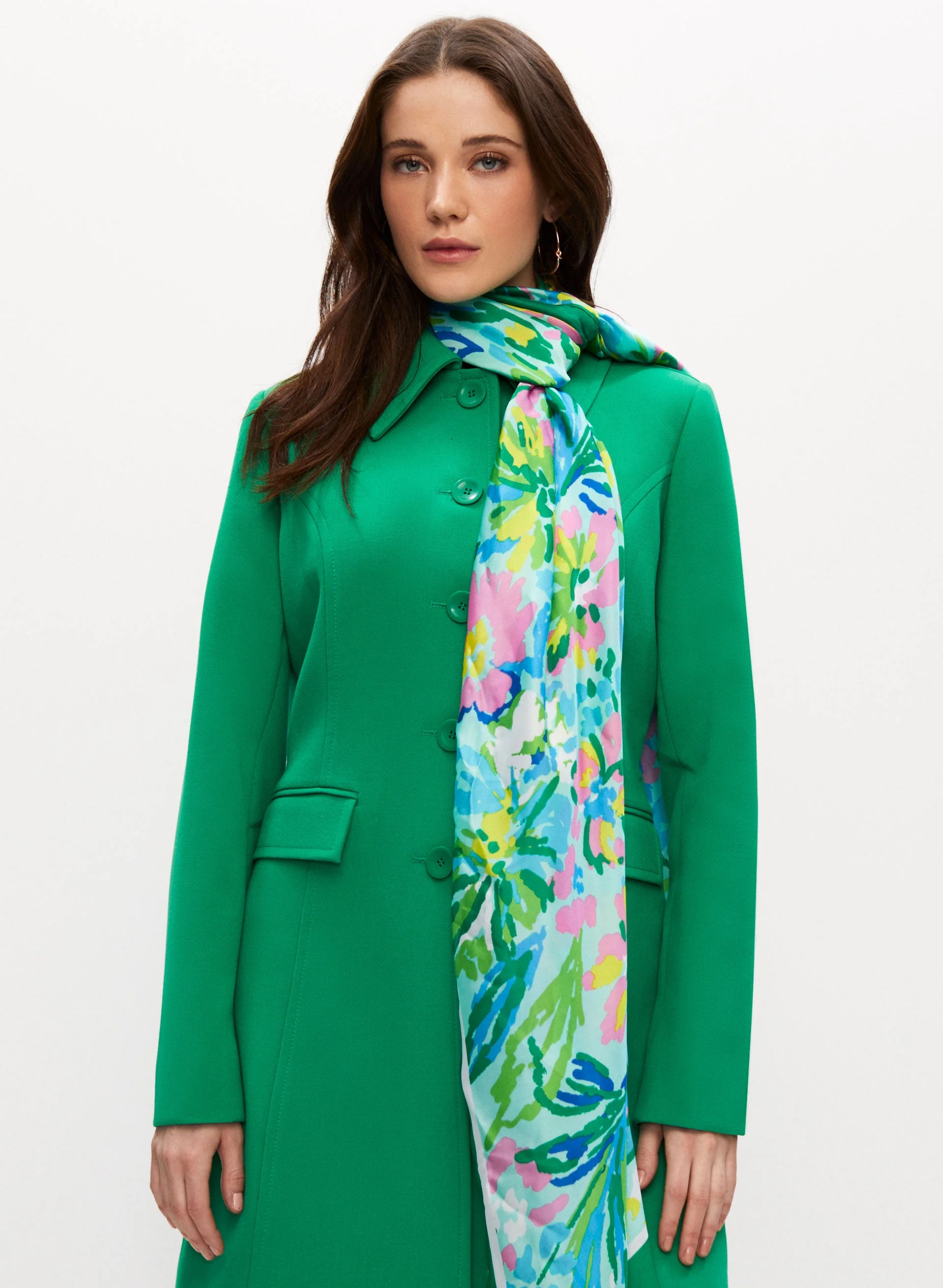 Button Detail Trench Coat