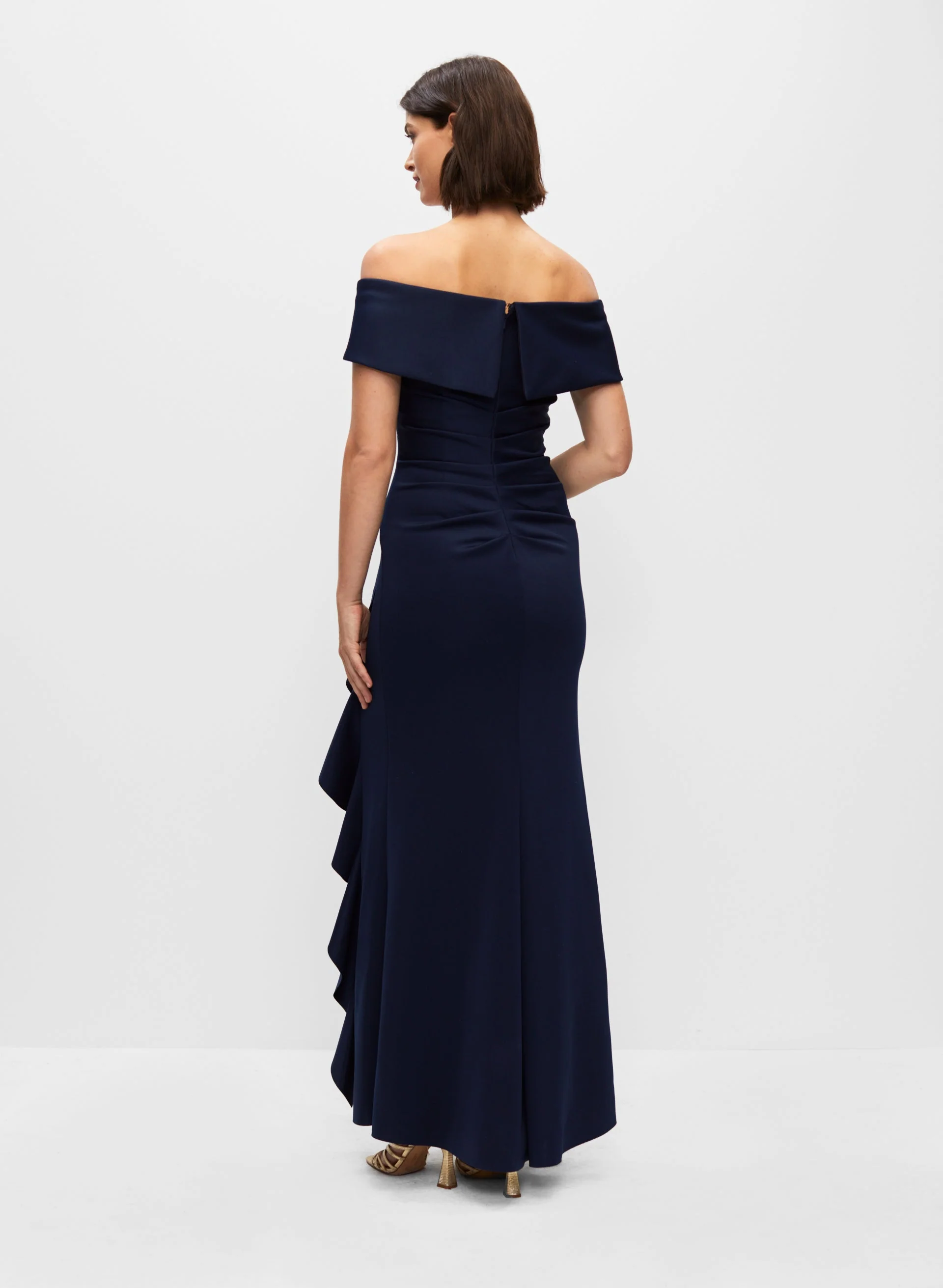 Off The Shoulder Ruffle Gown