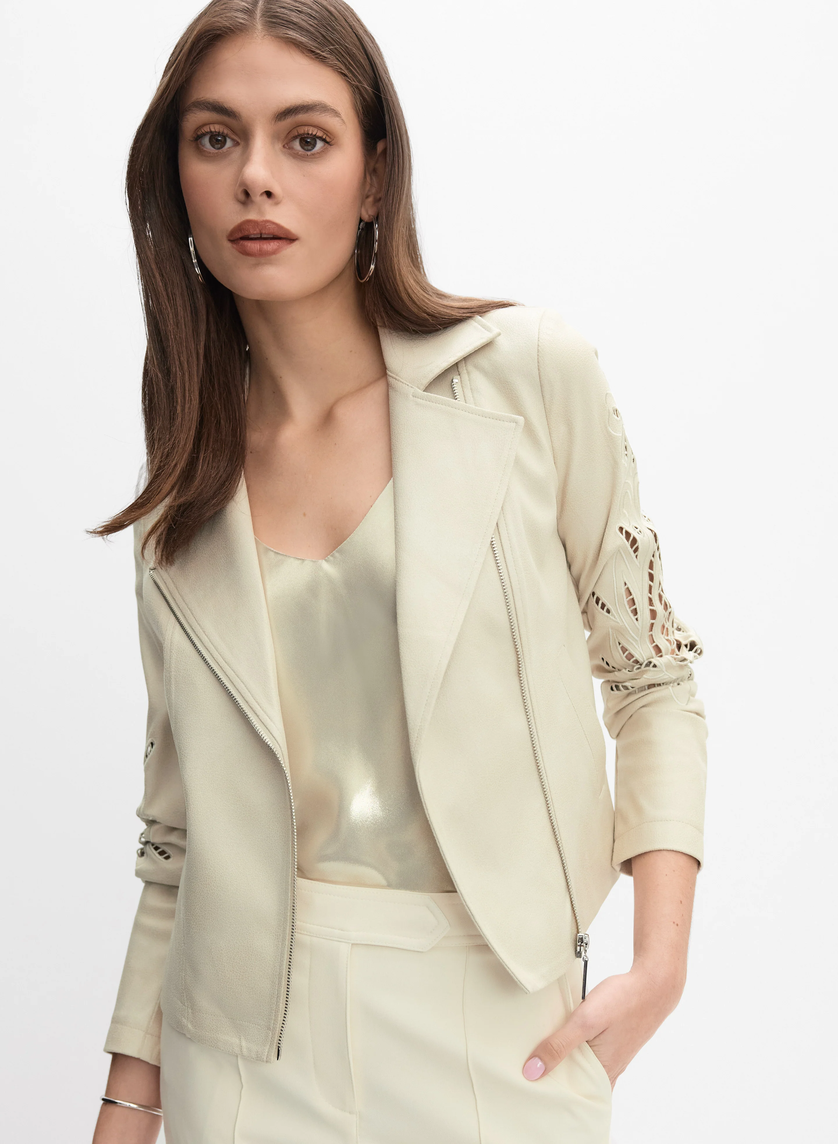 Joseph Ribkoff - Cutout Sleeve Jacket
