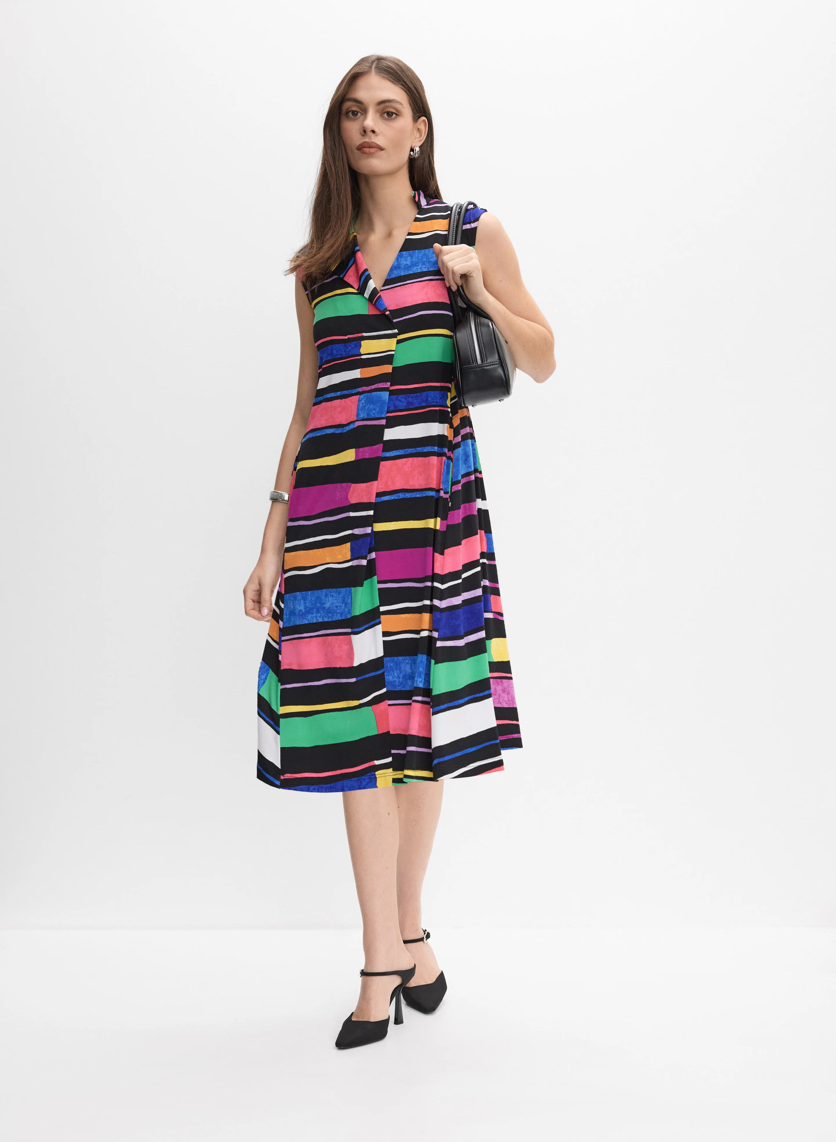 Day Stripe Sleeveless V-Neck