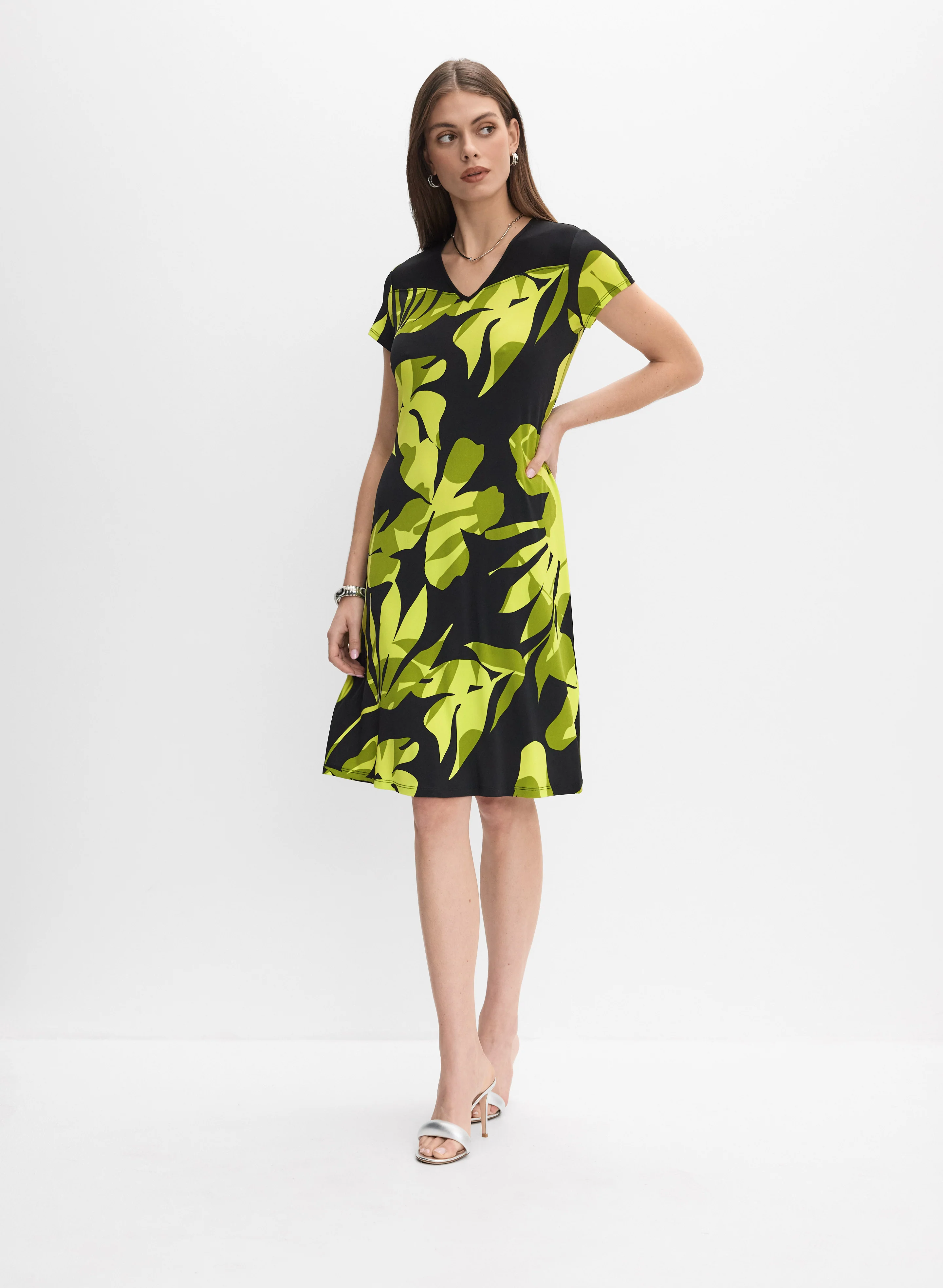 Joseph Ribkoff - Leaf Print Dress