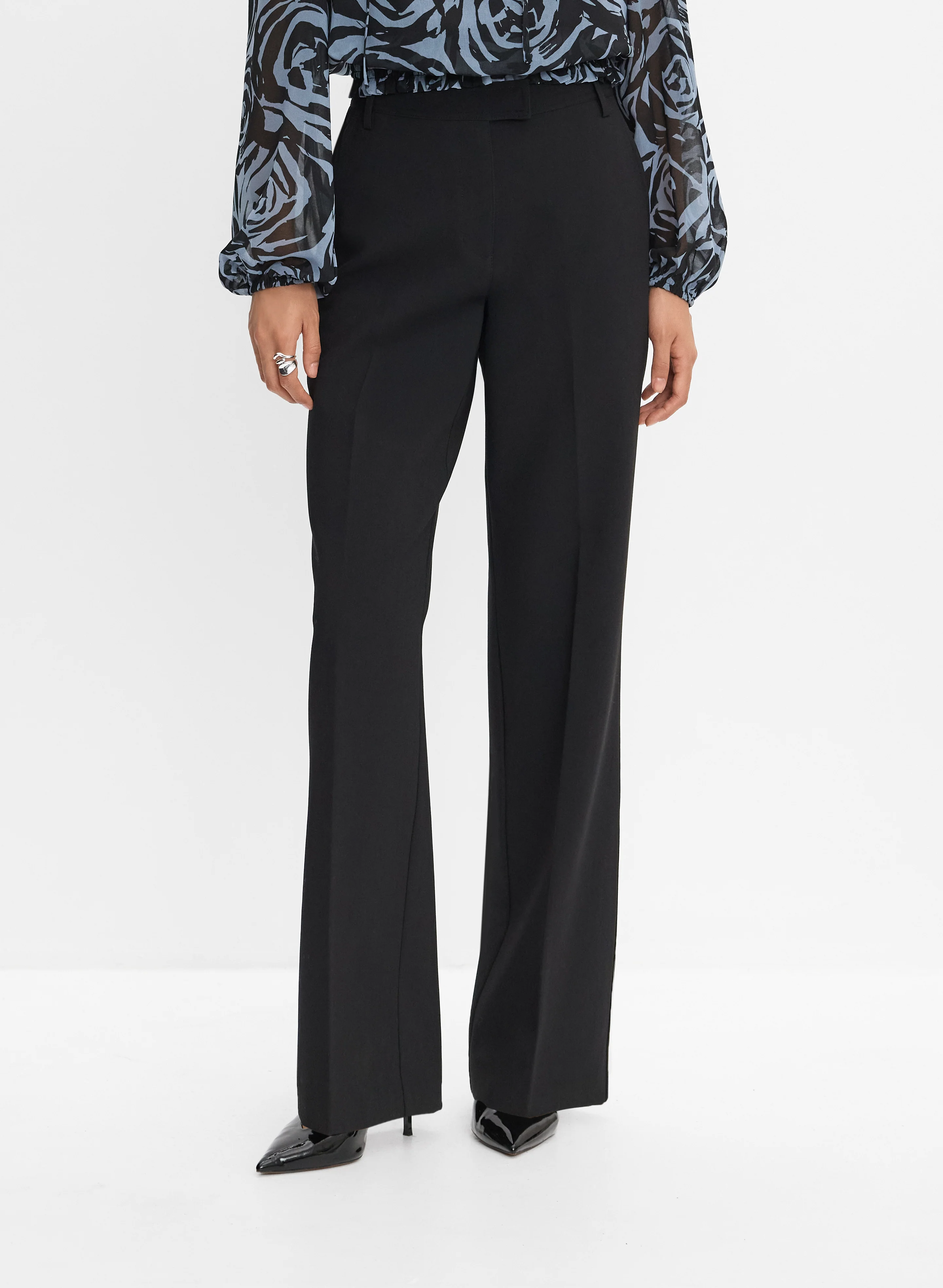Wide-Leg Trouser Pants
