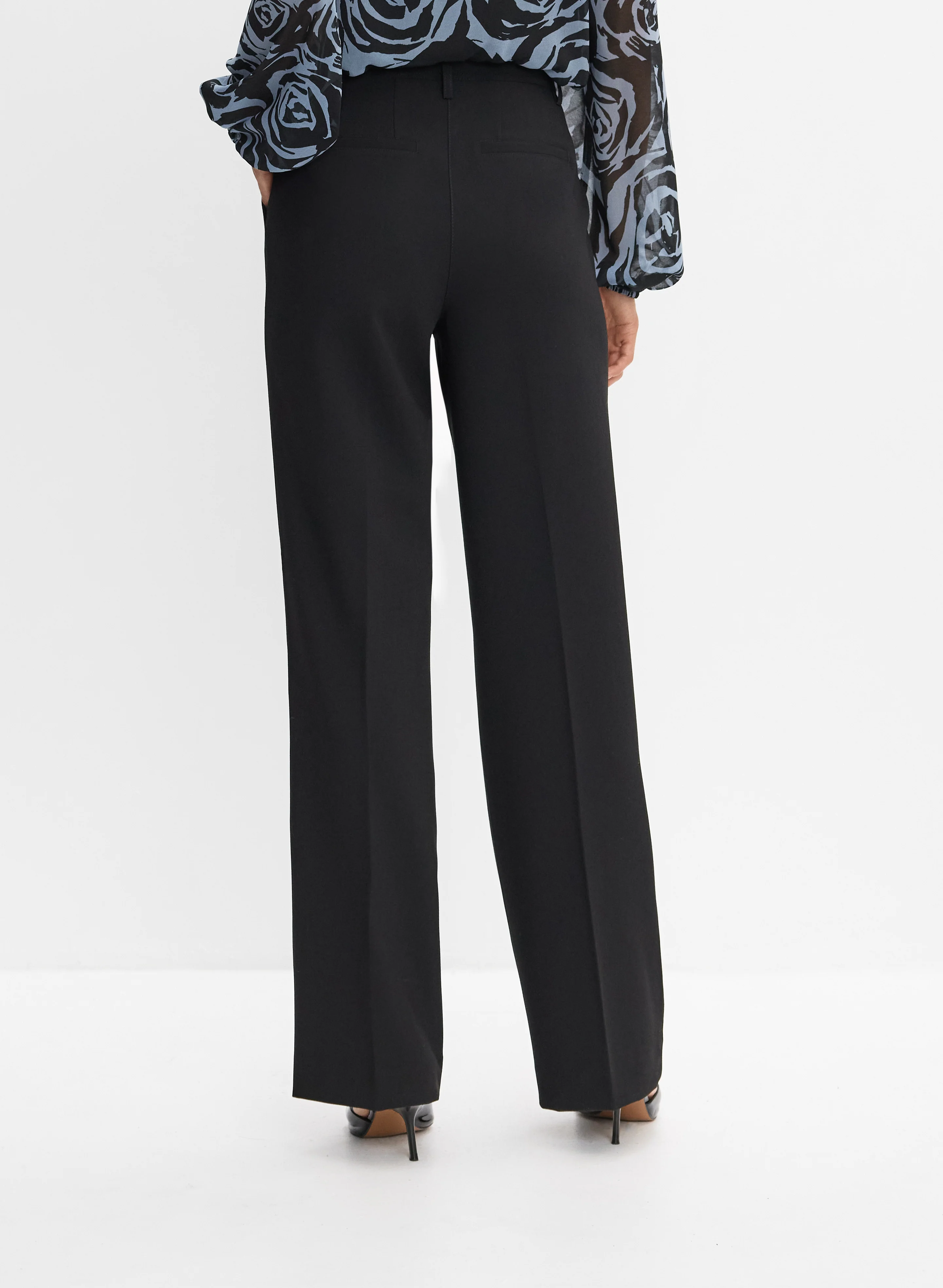 Wide-Leg Trouser Pants