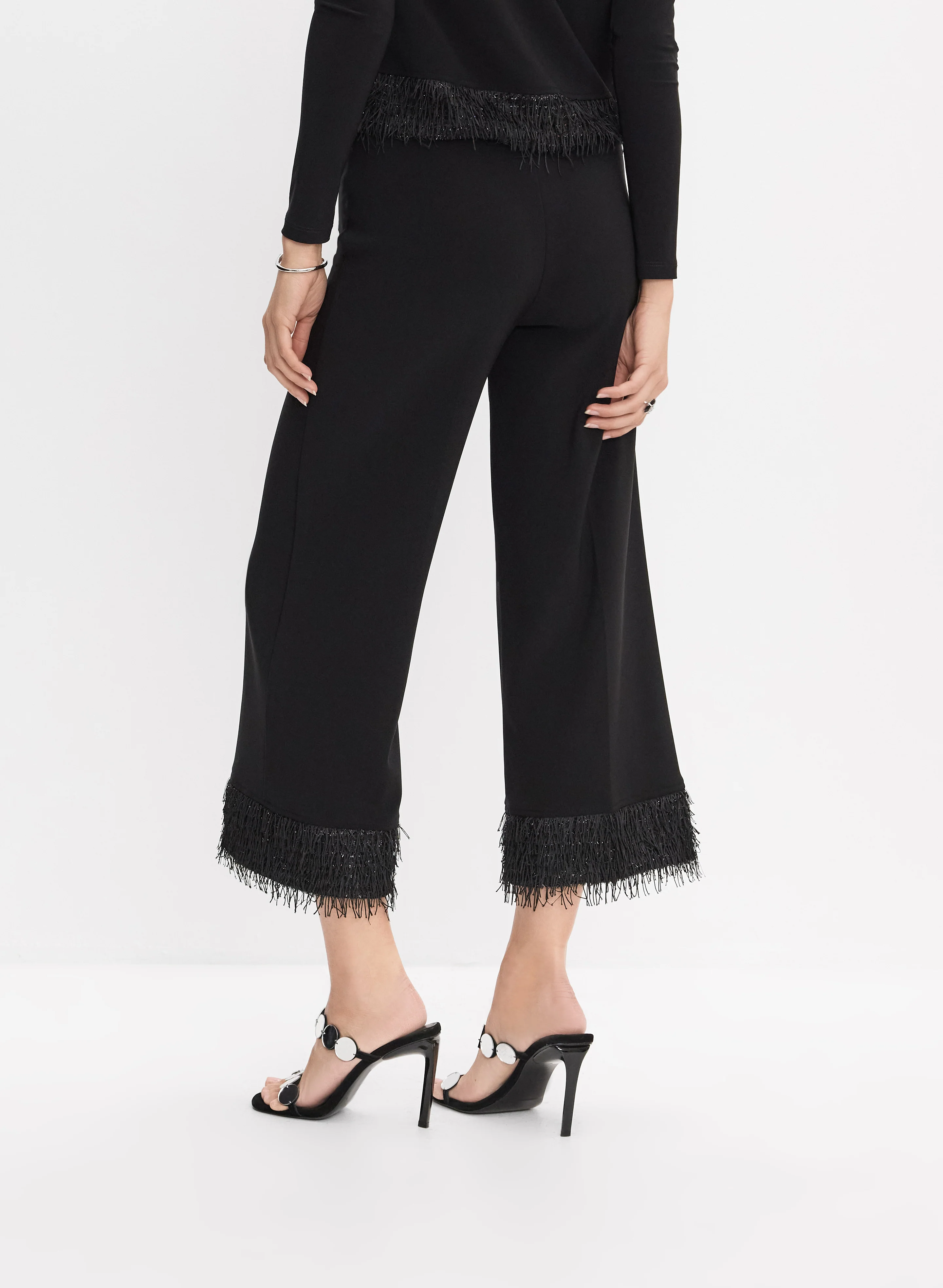 Joseph Ribkoff - Feather Trim Pants