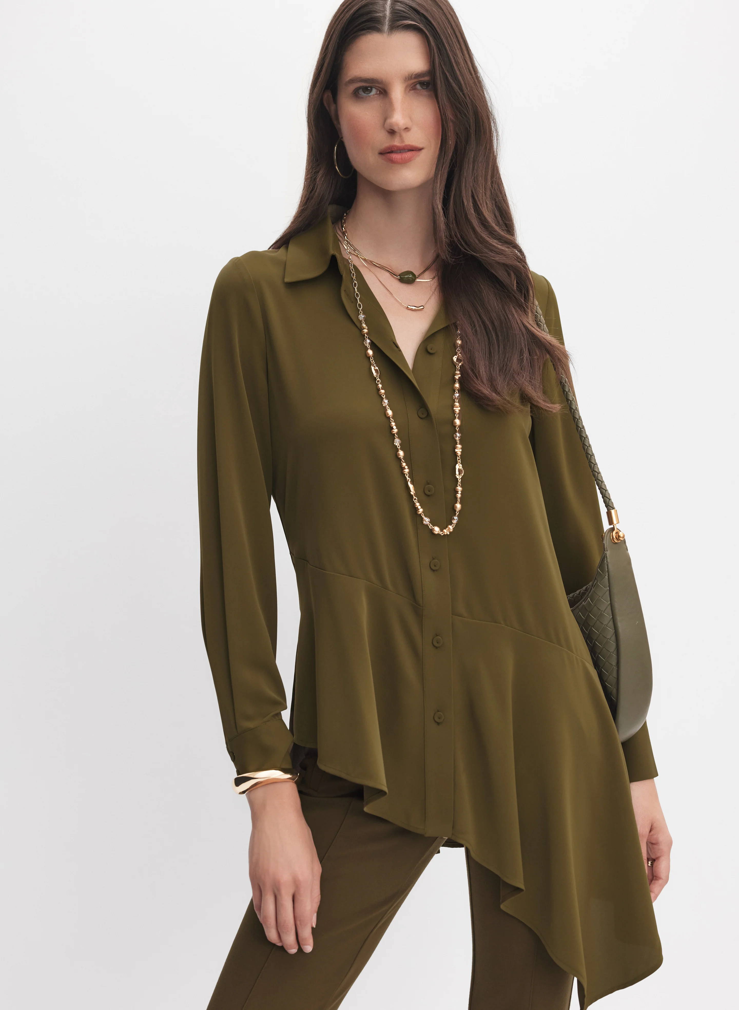 Asymmetric Flounce Hem Top