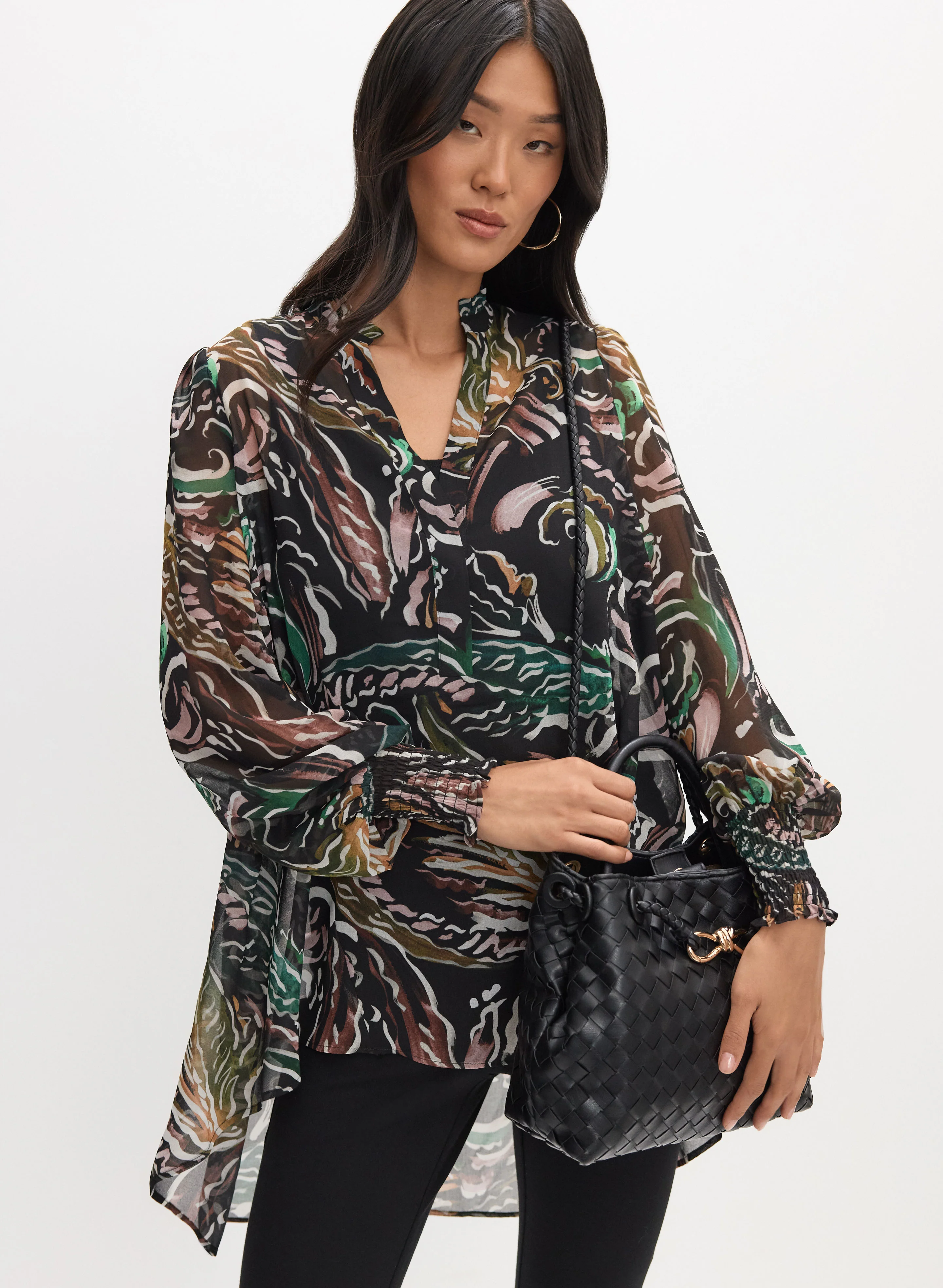 Abstract Asymmetric Blouse