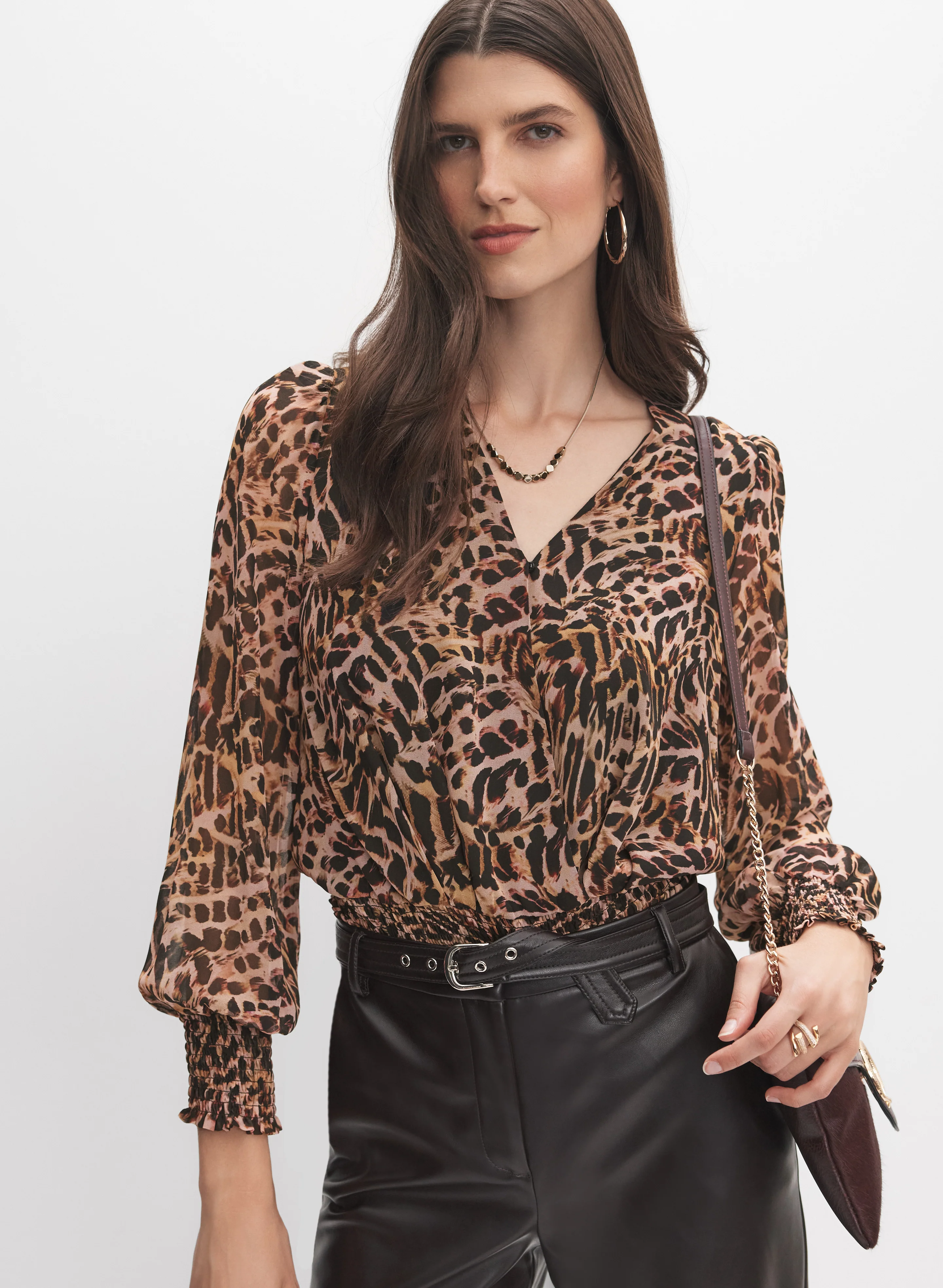 Leopard Chiffon Blouse