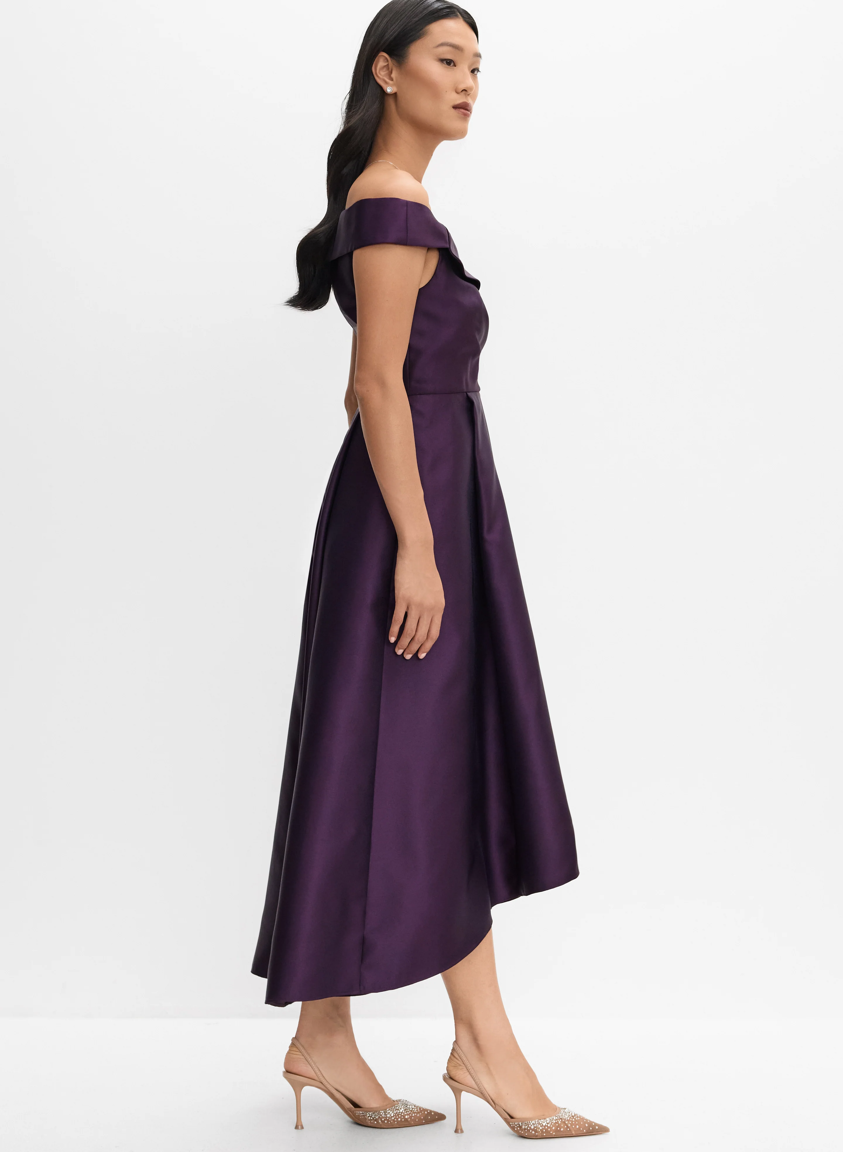 Adrianna Papell - Off-The-Shoulder Mikado Dress